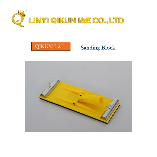 Wolsheng Fornitore Fabbrica Blocco di levigatura manuale in gomma PU da 6 pollici da 5 pollici con gancio e anello